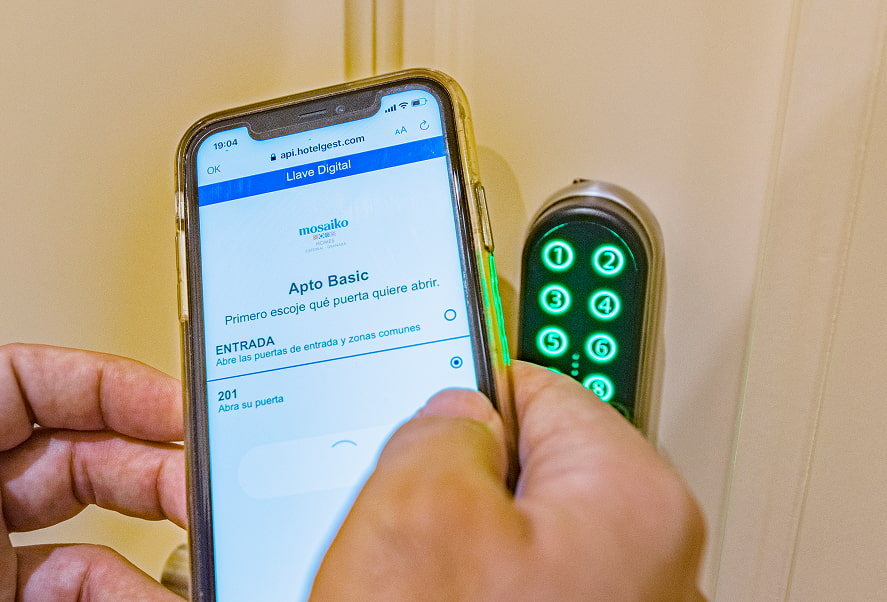 Llave virtual para entrar en el apartamento