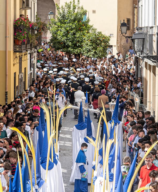 Domingo de Ramos Nazarenos con palmas